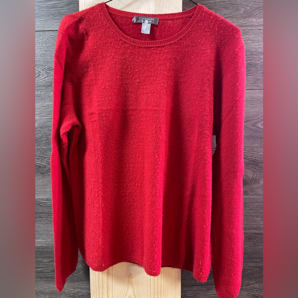 Red cashmere sweater